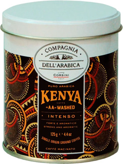 Coffee ground Compagnia dell'arabica Kenya "AA" washed 125g (iron pot)