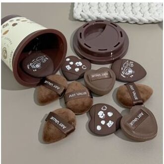 Coffee Mini Powder Puff Set - 5pcs