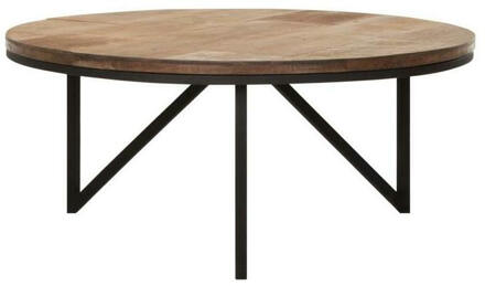 Coffee table Odeon round large,35xØ80 cm, recycled teakwood Bruin