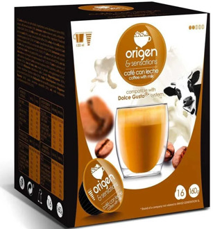 Coffee with milk, 16 capsules origin Sensations compatible Dolce Gusto