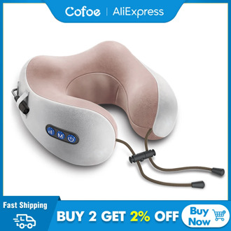 Cofoe Electric Neck Massager Cervical Spine Neck Waist U-shaped Pillow Multifunctional Portable Neck Massage Relaxation Outdoor
