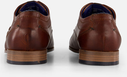 Cognac Geklede Veterschoenen Heren 40