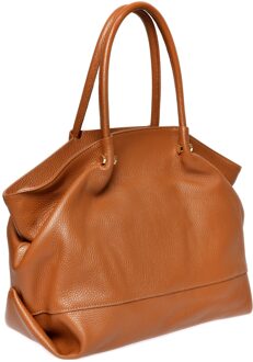 COGNAC Leren Tas Camel - One Size