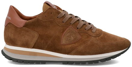 Cognac Trpx Low Top Sneakers Philippe Model , Brown , Heren - 42 EU