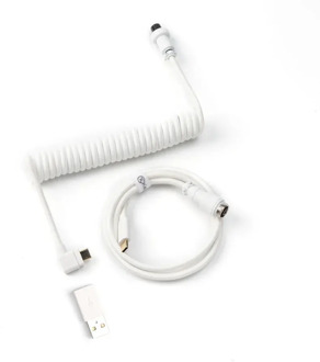 Coiled Aviator kabel haaks wit