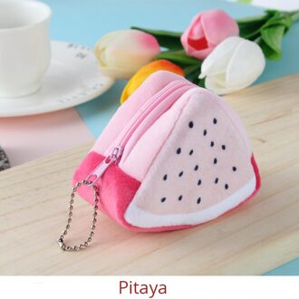Coin Purse Three-dimensional Triangle Wallet Bag Fruit Small Purse Women Mini Bag Key Coin Holder Orange Kiwi Pitaya Watermelon