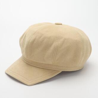 Cokk Hoed Vrouwen Katoen Achthoekige Baret Vrouwen Retro Schilder Cap Herfst Winter Hoeden Voor Vrouwen Dames Hoeden Gorro Pet Effen beige