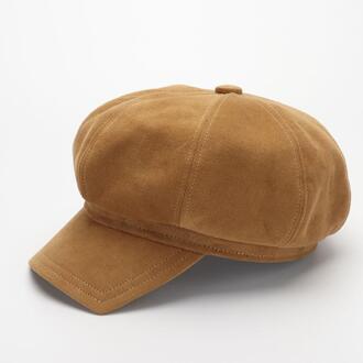 Cokk Hoed Vrouwen Katoen Achthoekige Baret Vrouwen Retro Schilder Cap Herfst Winter Hoeden Voor Vrouwen Dames Hoeden Gorro Pet Effen licht bruin