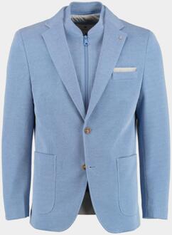 Colbert d7,5 lommer jacket with inlay 241037lo45bo/210 light blue Blauw - 48
