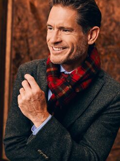 Colbert Herringbone Merinowol Donkergroen - 48,50,52,54