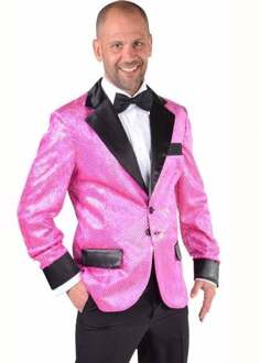 Colbert man glitter pink Roze
