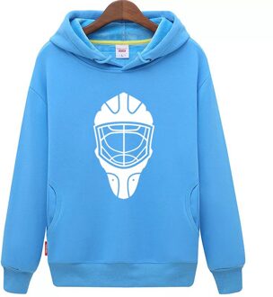 Coldindoor goedkope unisex blauw hockey truien Sweater met een hockey masker voor mannen & vrouwen Xl
