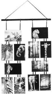 Collage fotolijst Gent - zwart - 80x45x1,5 cm - Leen Bakker - 1.5 x 45 x 80