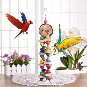 Collectie Hout Kleurrijke Papegaai Speelgoed Chew Speelgoed Huisdier Vogel Speelgoed Opknoping Swing Kooi Speelgoed Voor Papegaaien Huisdier Vogel Willekeurige Kleur