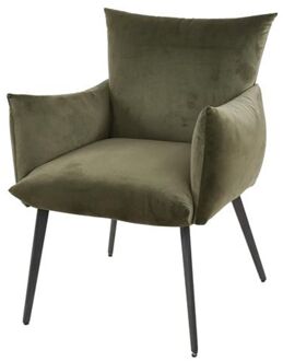 Collection - Eetkamerfauteuil Lobby - Groen Velours