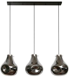 Collection - Hanglamp 3L Dent Glass - Artic Zwart