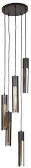 Collection - Hanglamp 5L Getrapt Tube - Artic Zwart