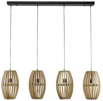 Collection - Hanglamp Orbit 4L - Massief Mango Naturel Bruin