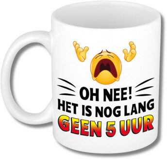 Collega Cadeau Koffiemok - wit - Oh Nee, nog geen 5 uur - Kantoor