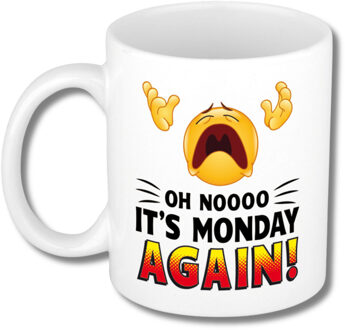 Collega Cadeau Koffiemok - wit - Oh No Monday - Kantoor
