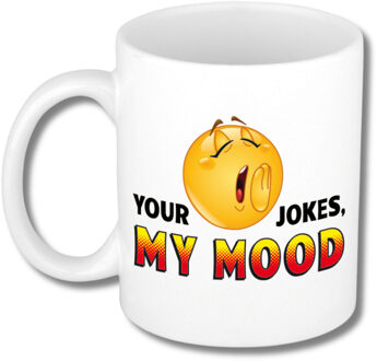 Collega Cadeau Koffiemok - wit - Your Jokes - My Mood - Kantoor