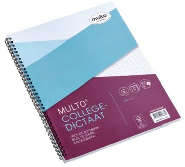 Collegedictaat Multo A4 23-rings ruit 5mm 80vel Blauw