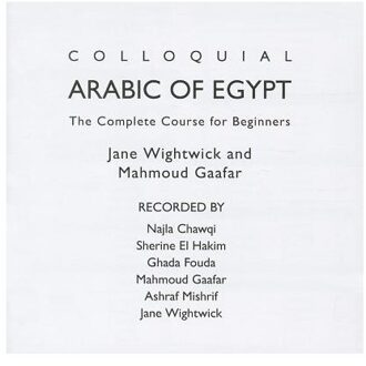 Colloquial Arabic of Egypt