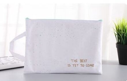 Coloffice 1 PC Groene Mood A4 Draagbare Oxford Canvas Papier Student Rits Zak Onderzoek Data Map Briefpapier Kantoor klein Break punt