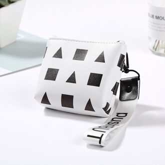 Coloffice Koreaanse creatieve geometrische elementen mini tas kawaii briefpapier houder Draagbare multifunctionele portemonnee & sleutelhanger 1 PC 2