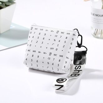 Coloffice Koreaanse creatieve geometrische elementen mini tas kawaii briefpapier houder Draagbare multifunctionele portemonnee & sleutelhanger 1 PC