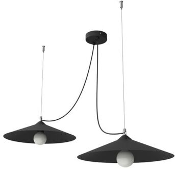 Colombo Hanglamp, 2xe27, Metaal, Zwart Mat, D.40cm
