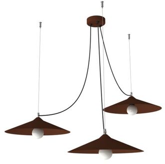 Colombo Hanglamp, 3xe27, Metaal, Corten, D.40cm