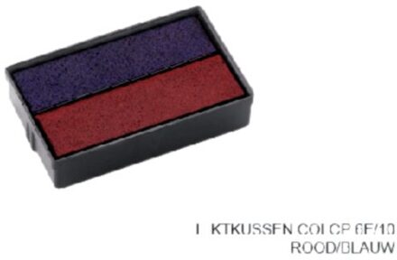 Colop Stempelkussen colop e/10/2 blauw en rood