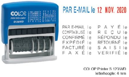 Colop Woord-datumstempel Colop S120 mini-info dater 4mm frans Rood