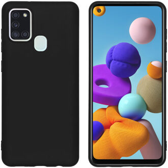 Color Backcover Samsung Galaxy A21s hoesje - Zwart