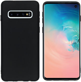 Color Backcover Samsung Galaxy S10 hoesje - Zwart