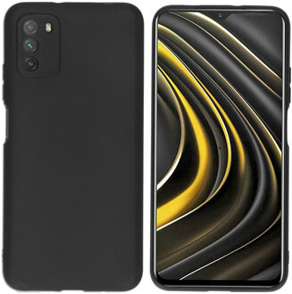 Color Backcover Xiaomi Poco M3 hoesje - Zwart