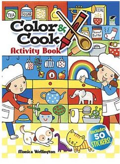 Color & Cook Activity Book with 50 Stickers