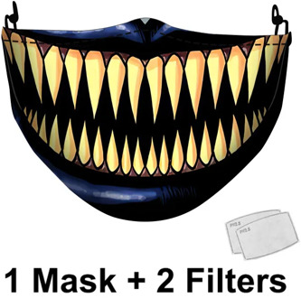 Color Cosplayer Adventure Time Print Face Masks Cartoon Fabric Mask Protective PM2.5 Reusable Adult Mask Washable Mouth-Muffle