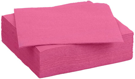 Color Party diner/feest servetten - 30x - fuchsia roze - 38 x 38 cm - papier - 3-laags - Feestservetten