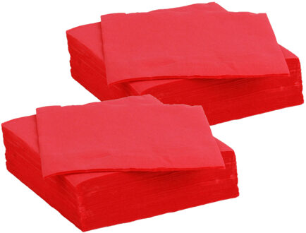 Color Party diner/feest servetten - 60x - helder rood - 38 x 38 cm - papier - 3-laags - Feestservetten