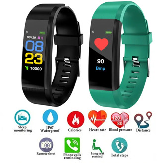 Color Screen Smart Bracelet Sports Pedometer Watch Fitness Running Walking Tracker Heart Rate Smart Band for Men Wome Watches