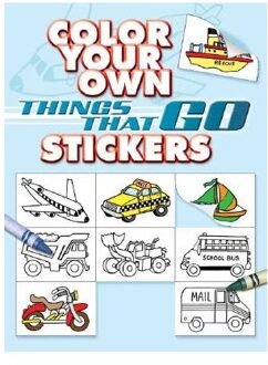 Color Your Own Things That Go Stickers - Cathy Beylon