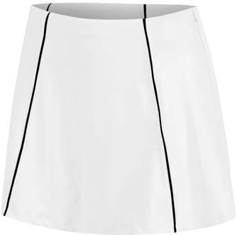 Colorblock Flounce Rok Dames-Wit - XS