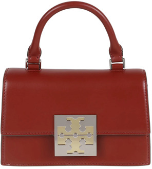 Colorblock Mini Top-Handle Tas Tory Burch , Red , Dames - ONE Size