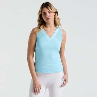Colorblock Tanktop Dames-Lichtblauw - XS