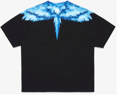 Colordust Wings Oversized T-shirt Marcelo Burlon , Black , Heren - 2Xl,Xl,L,S,Xs