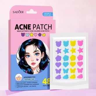 Colored Bear Butterfly Star Acne Patch 48pcs