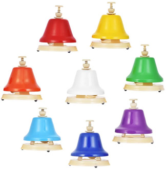 Colorful 8 Note Hand Bell Set Musical Educational Instrument Toy for Children Kids Student