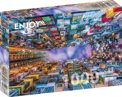 Colorful Apartment Building - Hong Kong Puzzel (1000 stukjes)